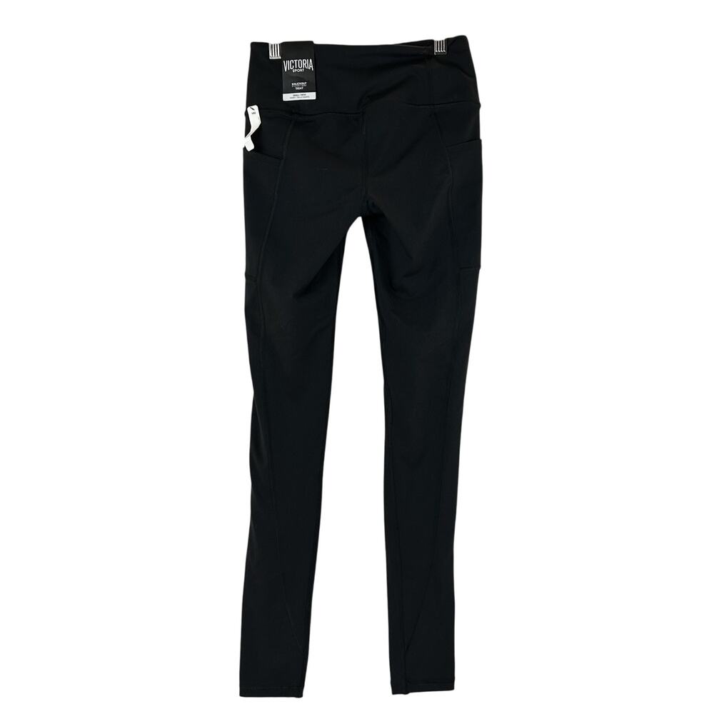 Victoria‎ Sport Leggings Womens Small Black Drawstring Waist Hidden Pocket New - Picture 4 of 10